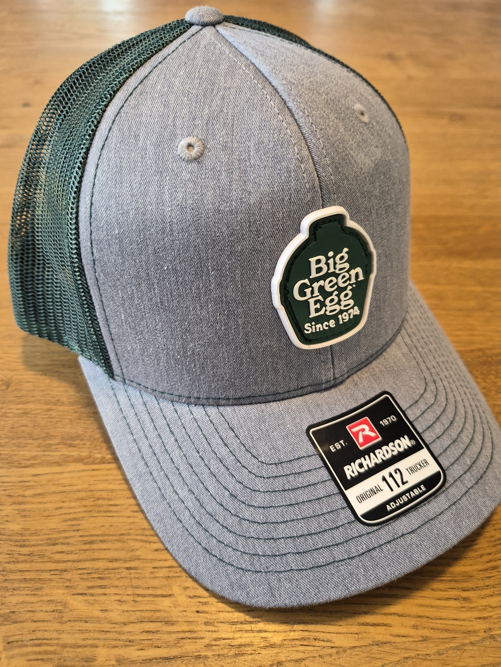 Big Green Egg Trucker Hat - Grey & Forest Green